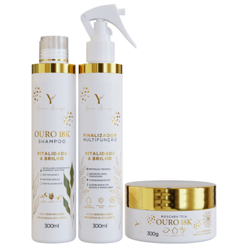 Kit Ouro 18k Nutrição Profissional Alta performance